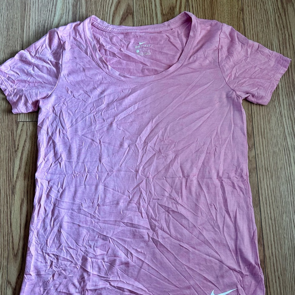 Nike Women's Light Pink Short Sleeve Dri-FIT Tee